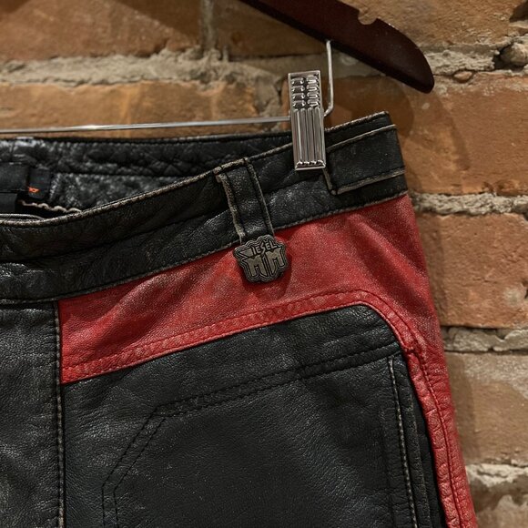 Diesel “Industry Division” Two-Tone Leather Pants - Picture 6 of 12